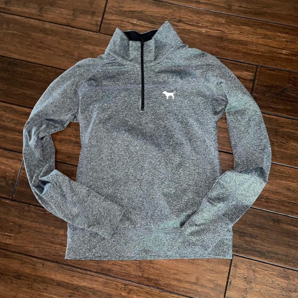 Gray VS PINK Athletic Jacket with Thumb Holes